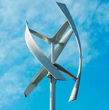 垂直軸式小型風力發電機示意圖